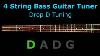 4 String Bass Guitar Tuner Drop D Tuning
