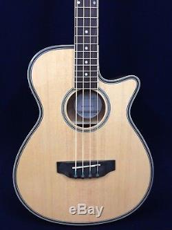 4-String Haze 3/4 Size Acoustic Bass Guitar withEQ, Built-in Tuner+Free Gig Bag