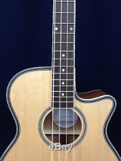 4-String Haze Full Size Acoustic Bass Guitar withEQ, Built-in Tuner+Free Gig Bag