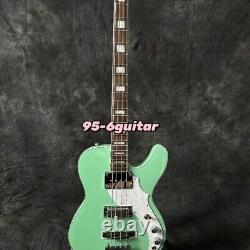 4 Strings Space Cadet Surf Green Electric Bass Guitar Chrome Hardware White Part