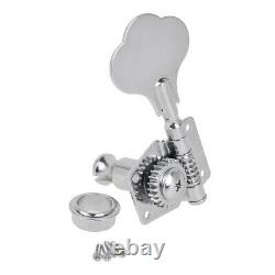 5 Set 5 String Bass Guitar Tuning Pegs Tuners Machine Heads Chrome Buttons Tuner