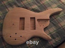 5-String Electric Bass Guitar Kit, Unfinished, DIY, 90s Ibanez-Style, OPEN BOX