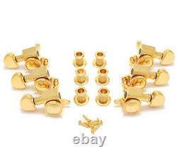 505G Grover Roto Grip 3+3 Mini Gold Locking Guitar Tuners