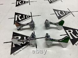 70's Schaller Gibson Bass Guitar Tuners Tuning Machines Keys Heads 2x2 Chrome