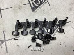 80's Black Schaller Kramer Guitar Tuner Keys Set W. Germany