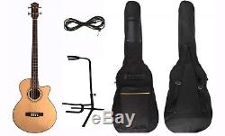 Acoustic Electric Bass Guitar Package built in tuner 4 string iBass243EQ