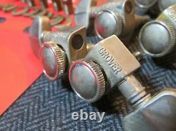 Aged GROVER 502N LOCKING nickel 181 Roto-Grip tuners fit Gibson Les Paul ES-335