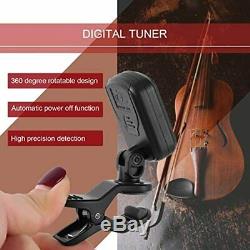 Aroma AT-01A Clip On Guitar Tuner Universal Chromatic Bass Ukulele Violin Mini