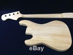 B-303DIY PB Style Electric Bass Guitar DIY Kit, No-Soldering+Free Tuner, 3 Picks