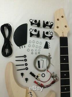 B-325DIY PRS Style Electric Bass Guitar DIY Kit, No-Soldering+Free Tuner, 3 Picks