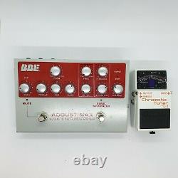 BBE Guitar Pedal Acustimax Boss Cromatic Tuner Tu-2 lot