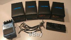 BOSS 5 Pedal LOT- SD-1, DS-1, CH-1, TR-2, RV-6 + KORG GT-3 Tuner + Hosa Cables