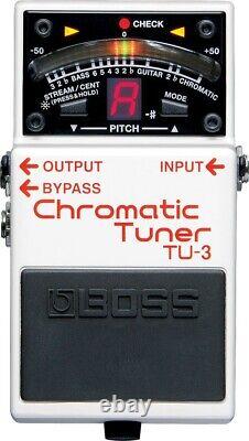 BOSS TU-3 Chromatic Tuner Guitar pedal PSA 9V White