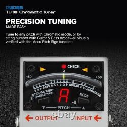 BOSS TU 3S Chromatic Tuner Compact Guitar Bass Pedal Reliable Accurate Tuning