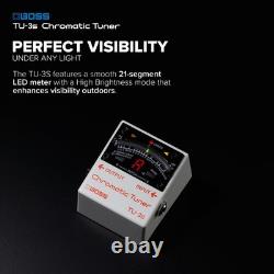 BOSS TU 3S Chromatic Tuner Compact Guitar Bass Pedal Reliable Accurate Tuning