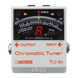 BOSS TU-3S Compact Tuner, Space-Saving Design for Guitar, Bass, and Digital