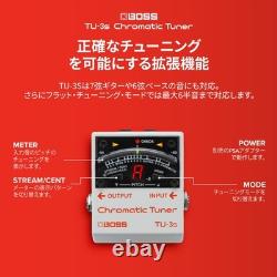 BOSS TU-3S Compact Tuner, Space-Saving Design for Guitar, Bass, and Digital