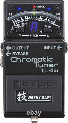 BOSS TU-3W WazaCraft Guitar Bass Chromatic Pedal Tuner Buffer True Bypass Switch