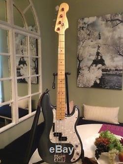 Beautiful Fender American 2012 Metallic Frost Precision Bass with Hipshot Tuners