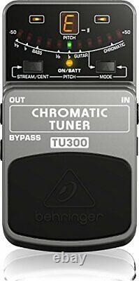 Behringer guitar bass chromatic tuner gray bypass TU300