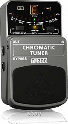 Behringer guitar bass chromatic tuner gray bypass TU300