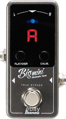 Big Mini Tuner Pedal with Needle/Strobe Modes for Accurate Guitar/Bass Tuning