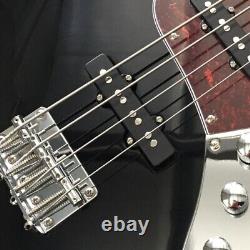 Black 4 Strings 60s Electric Bass Guitar Jazz Bass SS Pickups Maple Neck