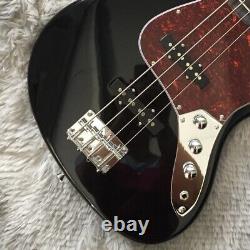 Black 4 Strings Electric Bass Guitar 60s Jazz Bass SS Pickups Red Pick Guard