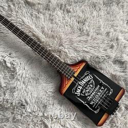 Black Special-shape Electric Bass Guitar H Pickup 4 Strings Rosewood Fingerboard