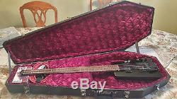 Black Steinberger 4 String Bass with DB Tuner and Coffin Case