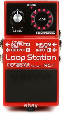 Boss RC-1 Loop Station Looper Pedal + Snark SN-1X Guitar and Bass Tuner with