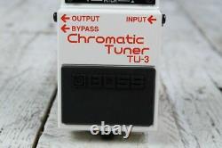 Boss TU-3 Chromatic Tuner Electric and Bass Guitar Effects Pedal w FREE Cables