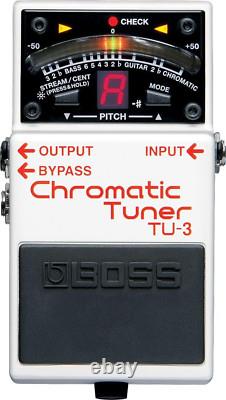 Boss TU-3 Chromatic Tuner Pedal Bundle with Power Supply, Instrument Cable, Patc