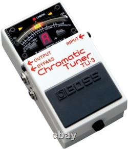 Boss TU-3 Chromatic Tuner Pedal with Bypass (TU-3), White