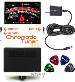 Boss TU-3 Chromatic Tuner for Electric and Bass Guitars Blucoil Slim 9V Power