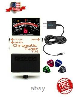 Boss TU-3 Chromatic Tuner for Electric and Bass Guitars Blucoil Slim 9V Power