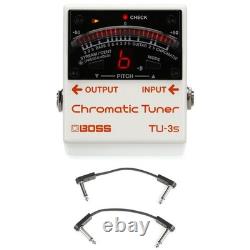 Boss TU-3S Chromatic Tuner with EBS Patch Cables