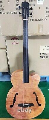 Brand New Custom Electric Bass F Holes Without Frets