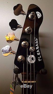 Brand new Fleabass bass guitar Black & white (FREE U. S. SHIPPING!)