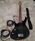 Brownsville New York Bass Guitar Left Handed Black, KIT with cables, tuner