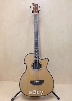 Caraya 711CEQ/N 4-String Acoustic Bass Guitar withBuilt-in EQ, Tuner+Free Gig Bag