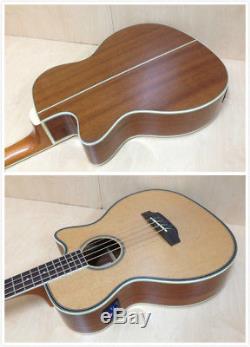 Caraya 711CEQ/N 4-String Acoustic Bass Guitar withBuilt-in EQ, Tuner+Free Gig Bag