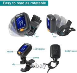 Clip on Guitar Tuner for All Instruments, Ukulele, Guitar, Bass, Mandolin, Violi
