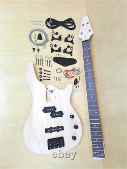 Complete No-Soldering 4-String Electric Bass Guitar DIY, HS Pickups, HSE4 19100