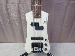Cort Tuner by Steinberger White 4- String Headless Bass Guitar