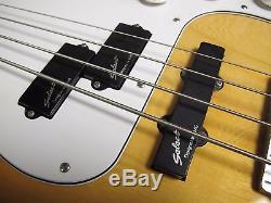 Custom 4 String Bass GuitarAbalone InlaySchaller Tuners withHard Case