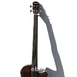 Custom Acoustic Electric Bass Cutaway Style/ F Holes/Fretless/EQ in VintageColor