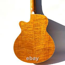 Custom Acoustic Electric Bass Cutaway Style with F Holes with Fretless with EQ