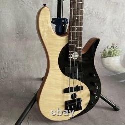 Customized 4 Strings Yin Yang Deluxe Electric Bass Guitar HHS Pickups in Stock