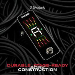 D'Addario Accessories Guitar Tuner Pedal Chromatic Tuner for Electric Guitars